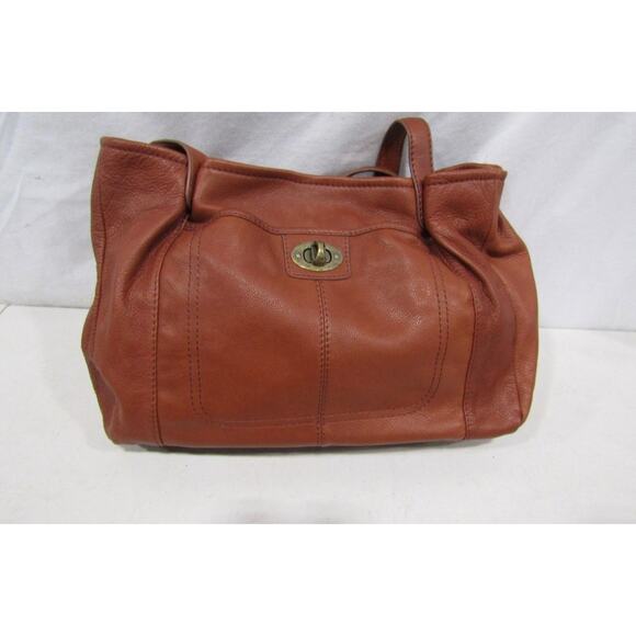 AMERICAN LEATHER CO WILEY TRIPLE ENTRY LEATHER SATCHEL BAG - Picture 1 of 10
